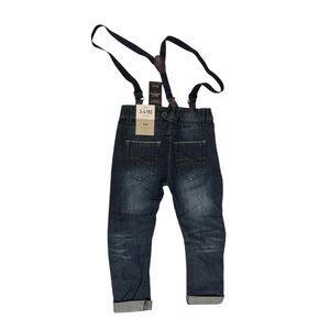 Denim&Co Dark Blue Jeans with Suspenders